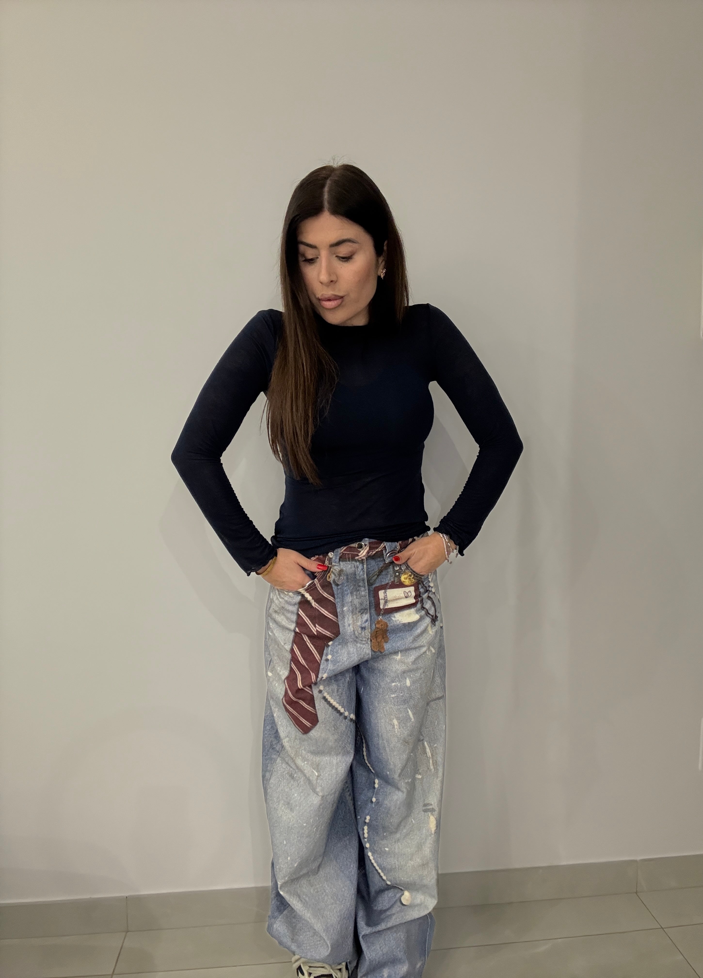 Jeans ballon Cravatta