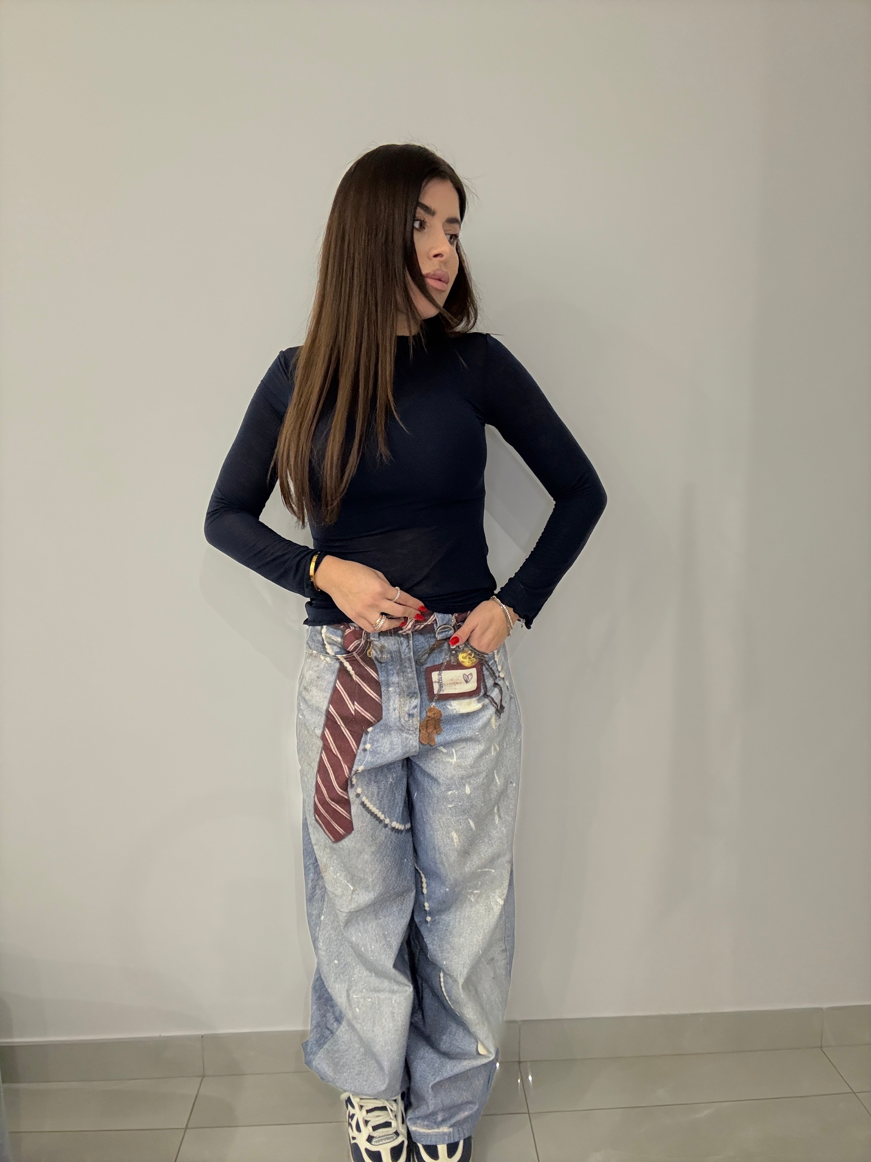 Jeans ballon Cravatta